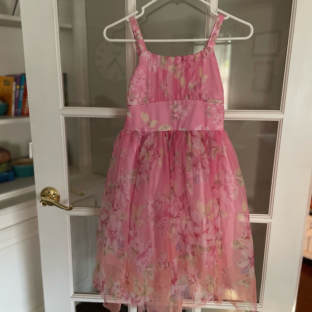 Zhenzi Pink floral dress for girls